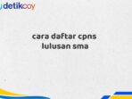 cara daftar cpns  lulusan sma