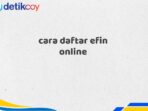 cara daftar efin online