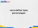 cara daftar lpse perorangan