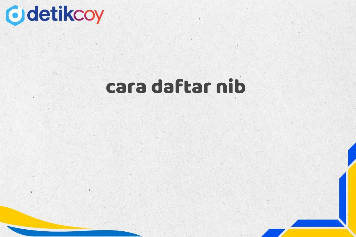 cara daftar nib