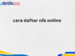 cara daftar nib online