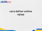 cara daftar online npwp