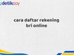 cara daftar rekening bri online