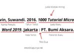 Bagaimana Cara Menulis Daftar Pustaka